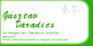 gusztav daradics business card