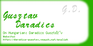 gusztav daradics business card
